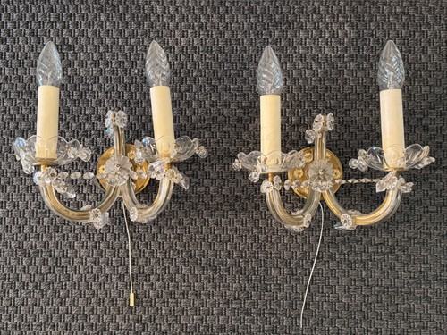 Paar vintage wandleuchten aus - paar,