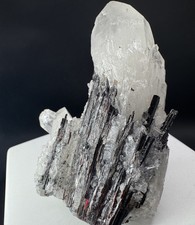 Langer Hübnerit Auf Top Bergkristall Spitze Natur 200,73 Gramm Aus Peru Exkl