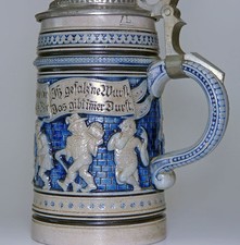 zünftiger Bierkrug Zinndeckel