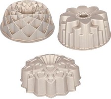 Backform Gugelhupf Backkunst Kuchenform Contoura GEO - FLORA - LOVE Alu Antihaft