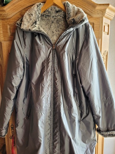Silbergraue winterjacke - silbergraue,