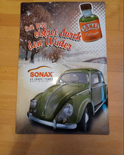 OVP Blechschild 65 J. SONAX  VW Käfer Auto-Oldtimer-Werkstatt-Tankstelle-Garage