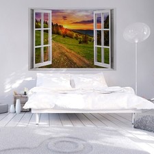 Wald Natur Strand FENSTERBLICK 3D WANDBILD POSTER XXL FOTOTAPETE WANDILLUSION