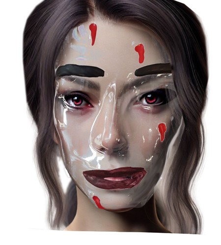 Transparente maske wunden - maske,