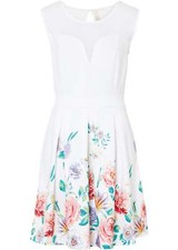 Mesh-Kleid Gr. 40/42 Weiß