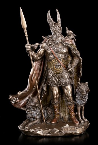 Odin figur mit wölfen - odin,