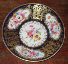 REGENCY ROYAL CROWN DERBY UNTERTASSE SCHALE FEIN BEMALT BLUMEN SUPER VERGOLDET