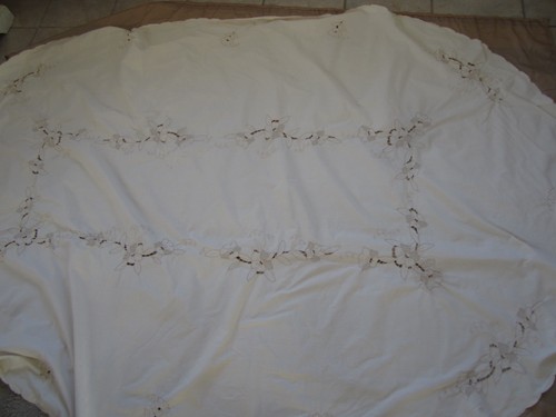 Vintage tischdecke handarbeit - ,