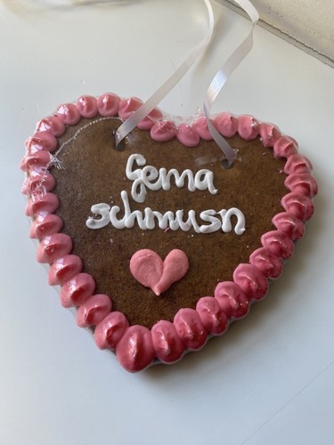 Lebkuchen herz rosa - lebkuchen,