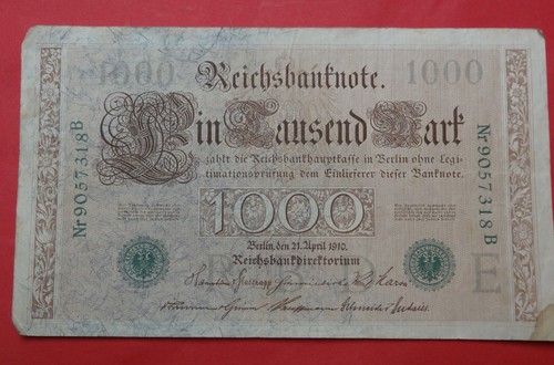 Reichsbanknote 1000 mark 21 - reichsbanknote,