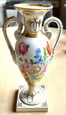 Vase, Amphore handbemalt Gold
