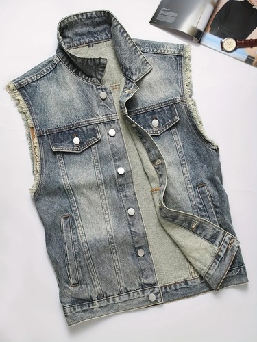 Herrenmode denim weste - weste,, street