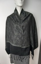 PASHMINA Schal Stola Grau