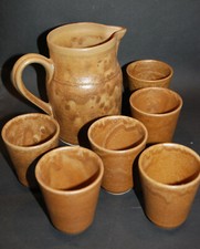 Ton Krug mit 6 Bechern