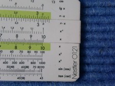 kleiner Rechenschieber von NESTLER  No. 0121  incl. Etui