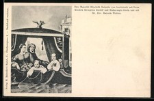 Kaiserin Elisabeth Sissi von Österreich mit ihren Kindern, Ansichtskarte 