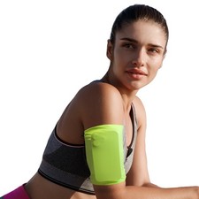 MMOBIEL Handytasche Joggen Dehnbar - Größe M - 20 bis 30cm Armumfang - Neongrün