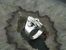 Silberring Ring Lis Lilie Heraldik Feingehalt Massiv Silber 925 Sterlingsilber