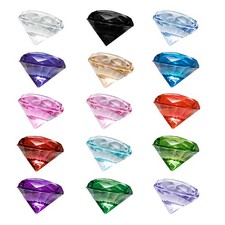 10 Dekosteine 2 cm - Diamanten