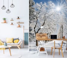 3D Schnee Wald H6116 Tapete