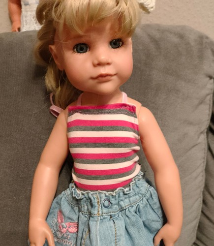 Puppe top rosa pink streifen - rosa,