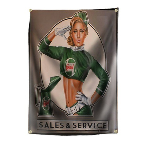 Castrol pin flagge fahne - castrol,
