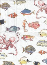 4 Lunch Papier Servietten Napkins (G4-3) Meerestiere Fische Tintenfisch