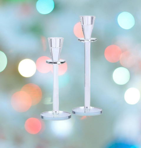 Glas kerzenhalter 2er set - glas,