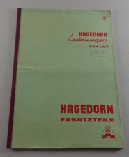 Teilekatalog / Ersatzteilliste Hagedorn Ladewagen Typ LWT Stand 1965