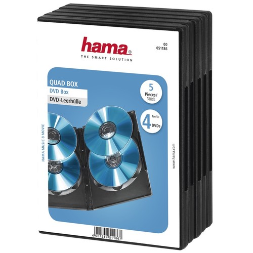 Hama dvd fach leerhülle - hama, dvd-4-fach-leerhülle