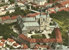 AK Bamberg - Bürgerspital, Kloster Michelsberg, Luftbild, Brücke - ca. 1970