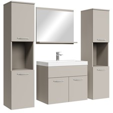 Badplaats Badmöbel Komplettset Montreal XL 60 x 35 cm Cashmere - Badezimmermöbel