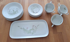 H&C Selb Bavaria Heinrich weiss Gräser Farn für 6 Personen Set 19 teilig