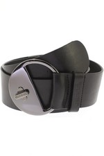 Diesel Gürtel Damen Gr. EU 90 Leder Schwarz #w4iv7vc