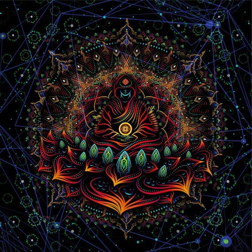 Backdrop psychedelisch - uv,