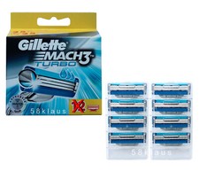 8 Gillette Mach3 Turbo Rasierklingen Klingen im tKh, 2x 4 = 8 Stück ohne Verp.