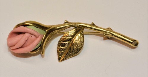 Vintage goldtone rosa - vintage,