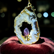 Achat Geode Anhänger mit