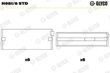 GLYCO Kurbelwellenlager H981/6 STD für AUDI 3B AAN ABY RR ADU 200 V70 VOLVO 850