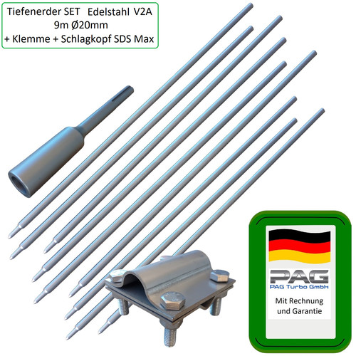 Tiefenerder edelstahl v2a - 9m,