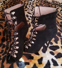 High Heel Boots Stifelette Pumps Peeptoe Römer Netz Gladiator Stiletto  Gr.40