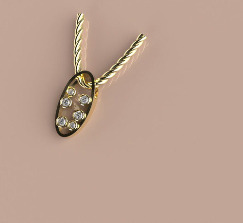 585er gelbgold anhänger mit - gelbgold,