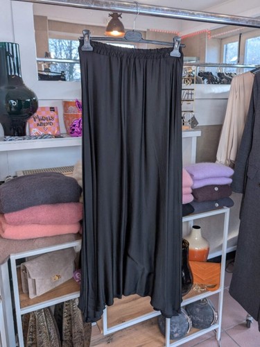 Langer viskose satin rock - satin,