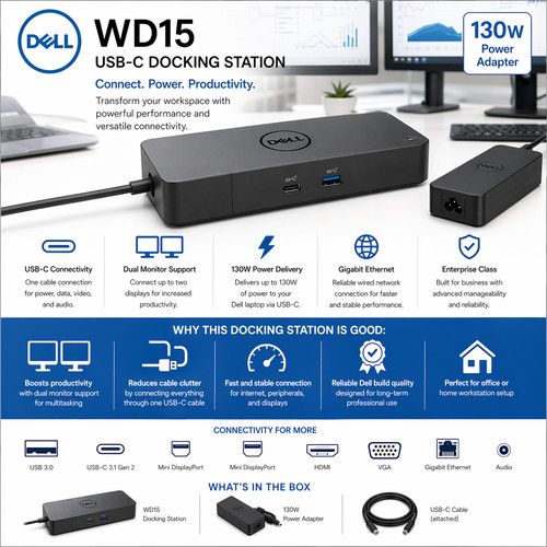 Dell wd15 usb dockingstation - wd15, usb-c