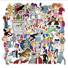 Futurama Sticker Set 50 Stück für Laptop, Handy, Skateboard Aufkleber Geburtstag