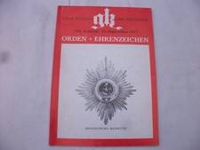 alter Ordenskatalog Graf Klenau , 136.Auktion 1977