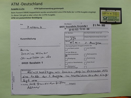 Bund automatenmarken 1 - (so12),