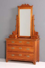 Wunderschöne Jugendstil Kommode Antik Sideboard mit Spiegel Flurkommode Frisier