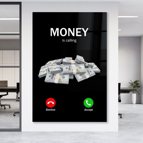Wandbild money calling - wandbild,
