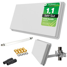 Sat Flachantenne H30D1+ mit Fensterhalterung Digital Single Sat Anlage 1 TV